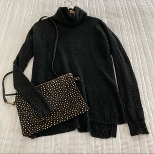Madewell Dark Grey Funnelneck Sweater
